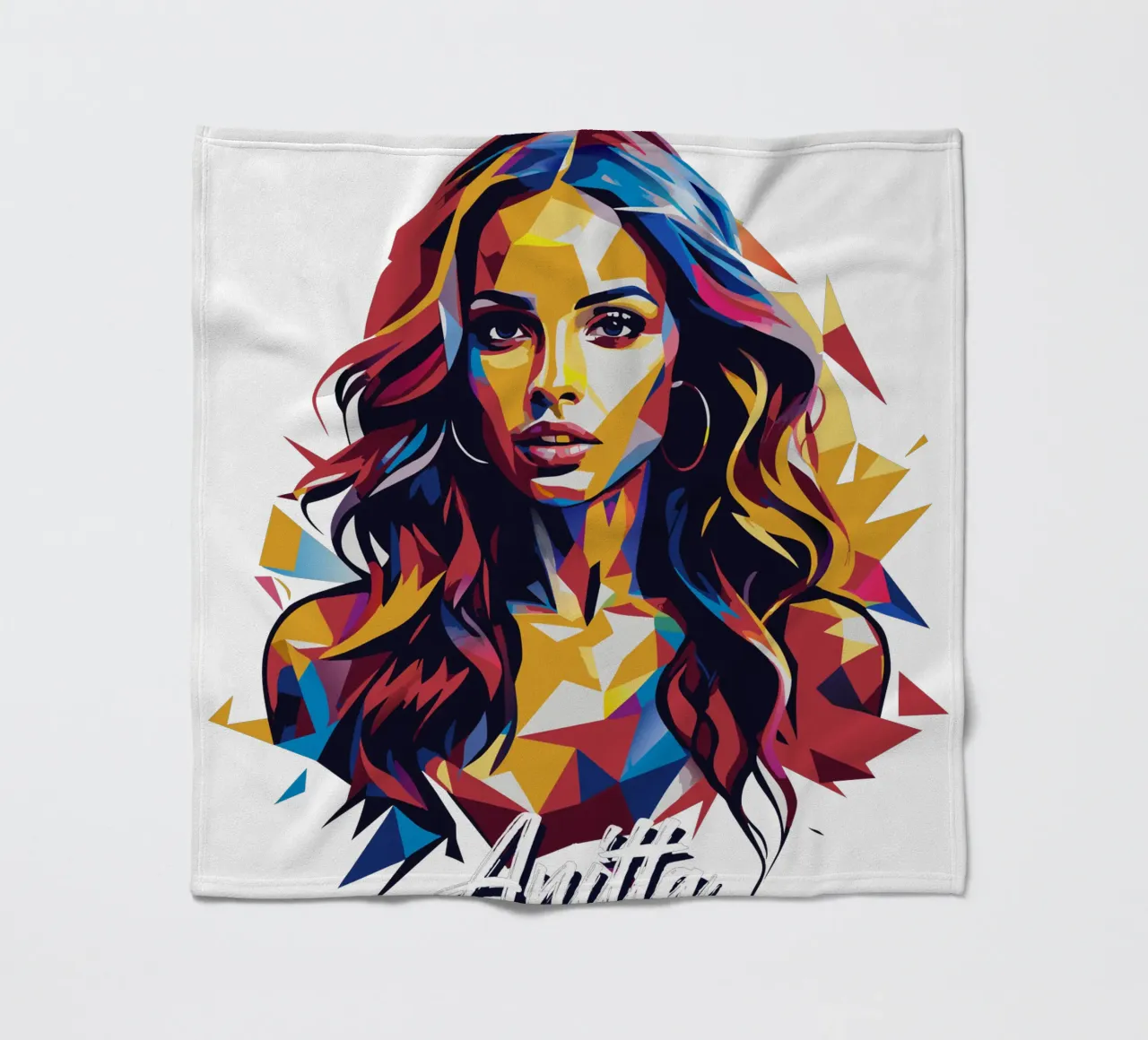 Anitta Portrait in WPAP Pop Art coperta in pile da vectorartnesia