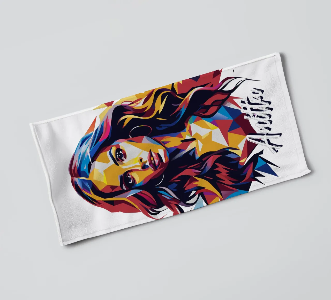 Anitta Portrait in WPAP Pop Art asciugamano da bagno da vectorartnesia