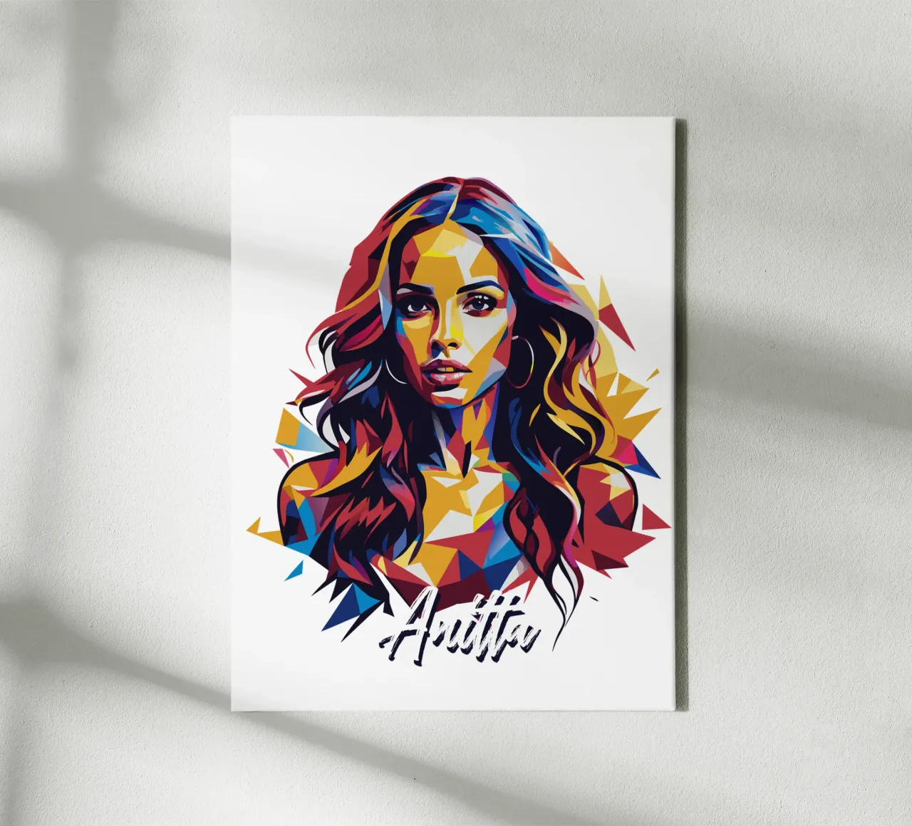 Anitta Portrait in WPAP Pop Art tela da vectorartnesia