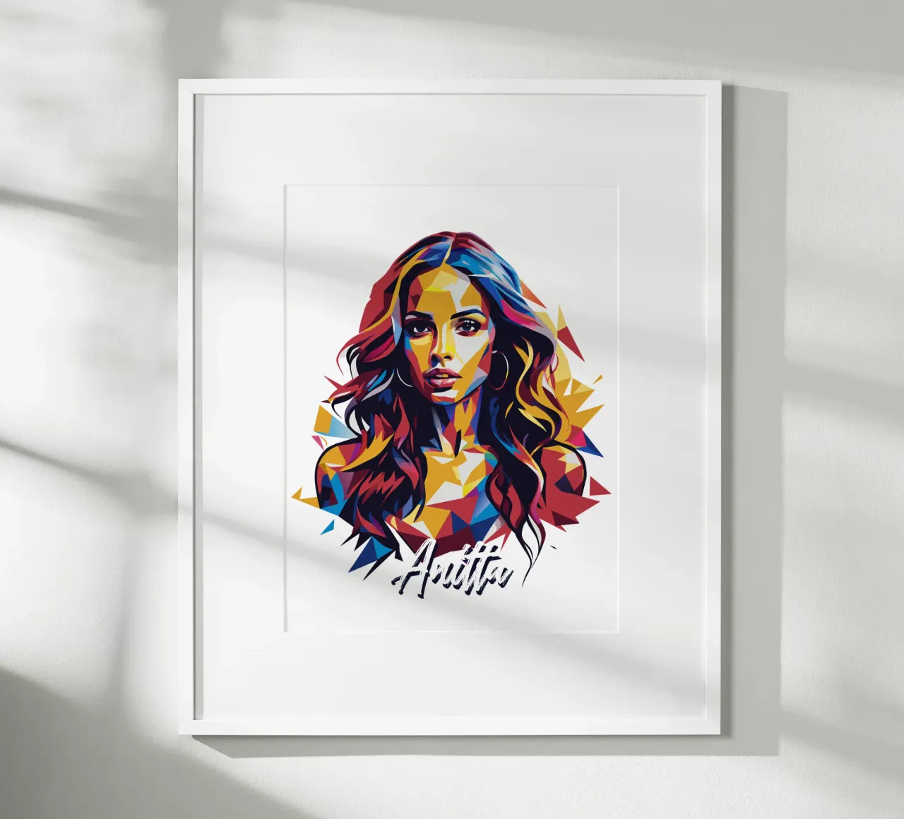 Anitta Portrait in WPAP Pop Art carta hahnemühle da vectorartnesia