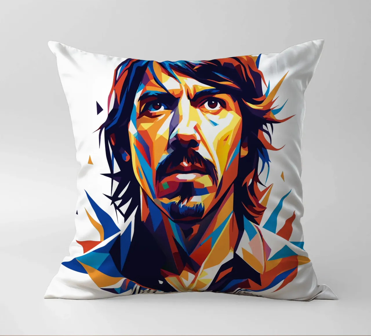 Anthony Kiedies portrait in WPAP Pop Art cuscino da vectorartnesia