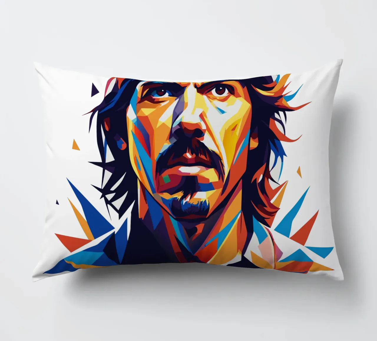 Anthony Kiedies portrait in WPAP Pop Art cuscino da vectorartnesia