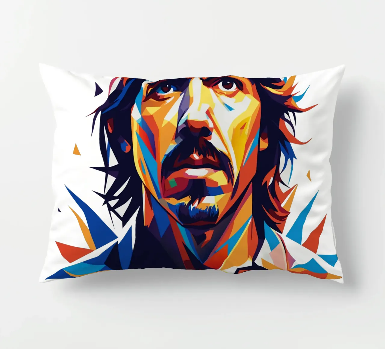 Anthony Kiedies portrait in WPAP Pop Art cuscino da vectorartnesia
