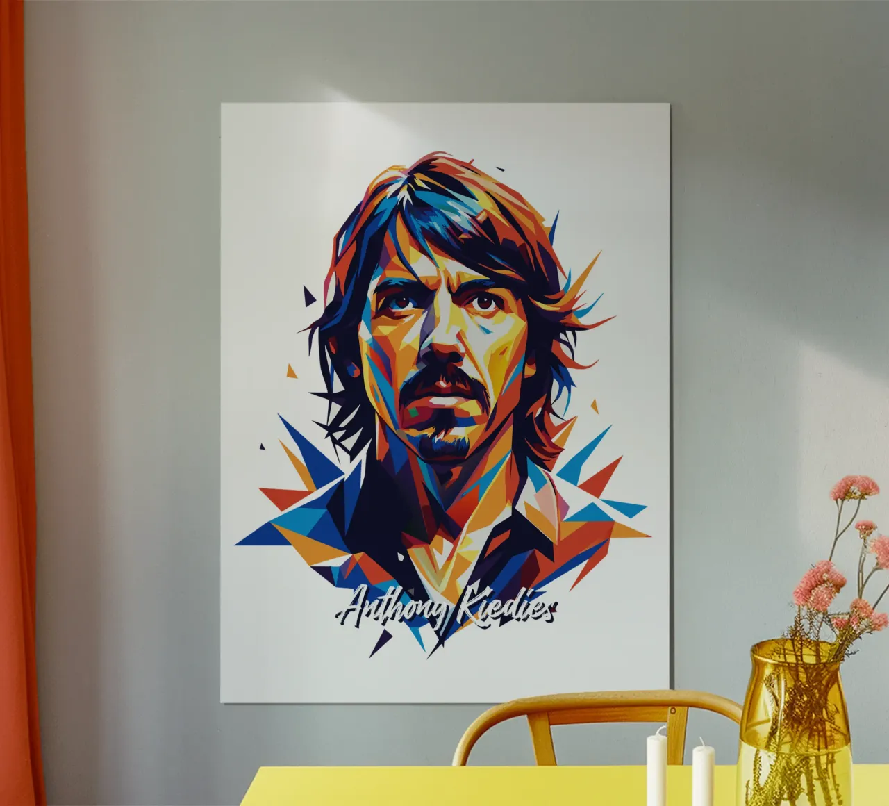 Anthony Kiedies portrait in WPAP Pop Art carta hahnemühle da vectorartnesia