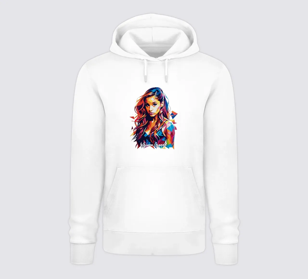 Ariana Grande Portrait in WPAP Pop Art felpa con cappuccio da vectorartnesia