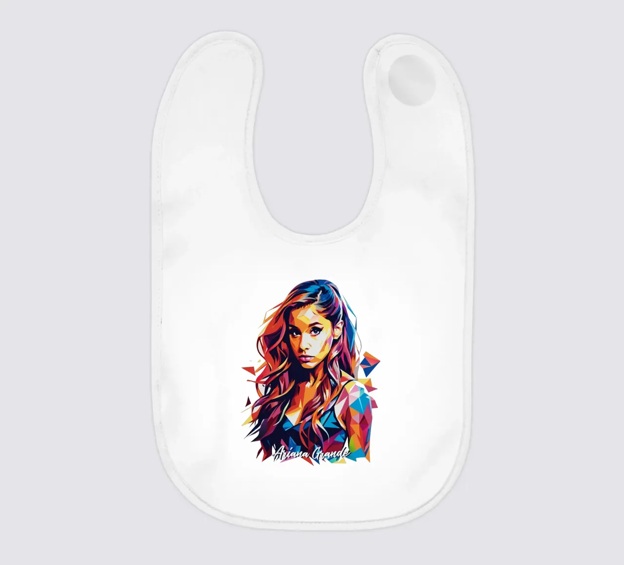 Ariana Grande Portrait in WPAP Pop Art bavaglino da vectorartnesia