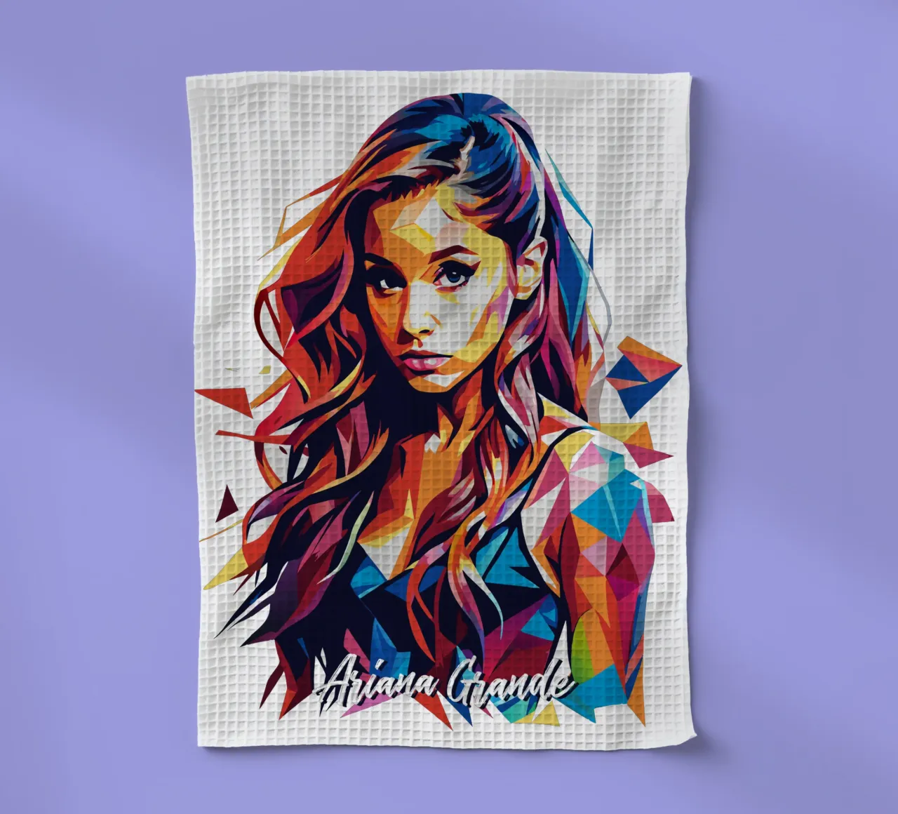 Ariana Grande Portrait in WPAP Pop Art canovaccio da cucina da vectorartnesia
