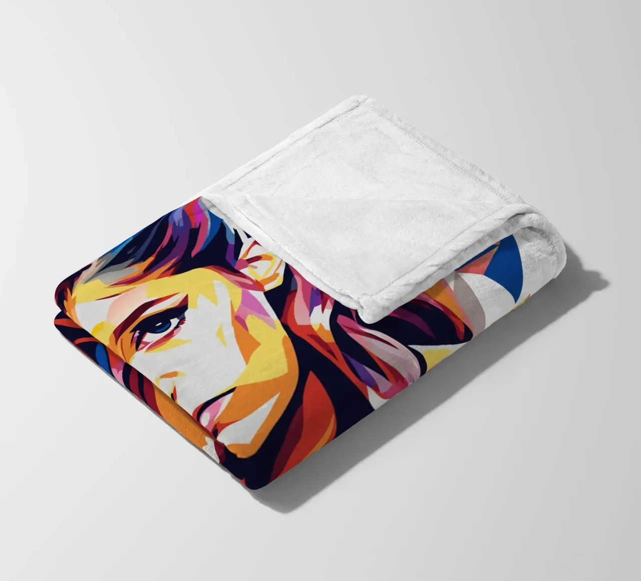 Ariana Grande Portrait in WPAP Pop Art coperta in pile da vectorartnesia