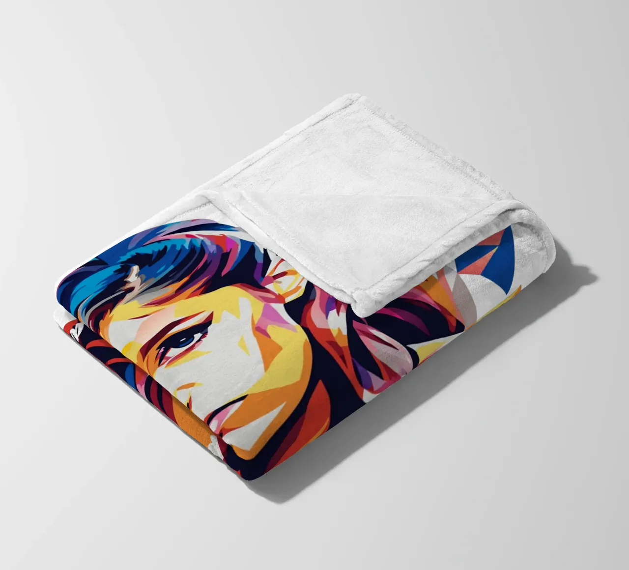 Ariana Grande Portrait in WPAP Pop Art coperta in pile da vectorartnesia