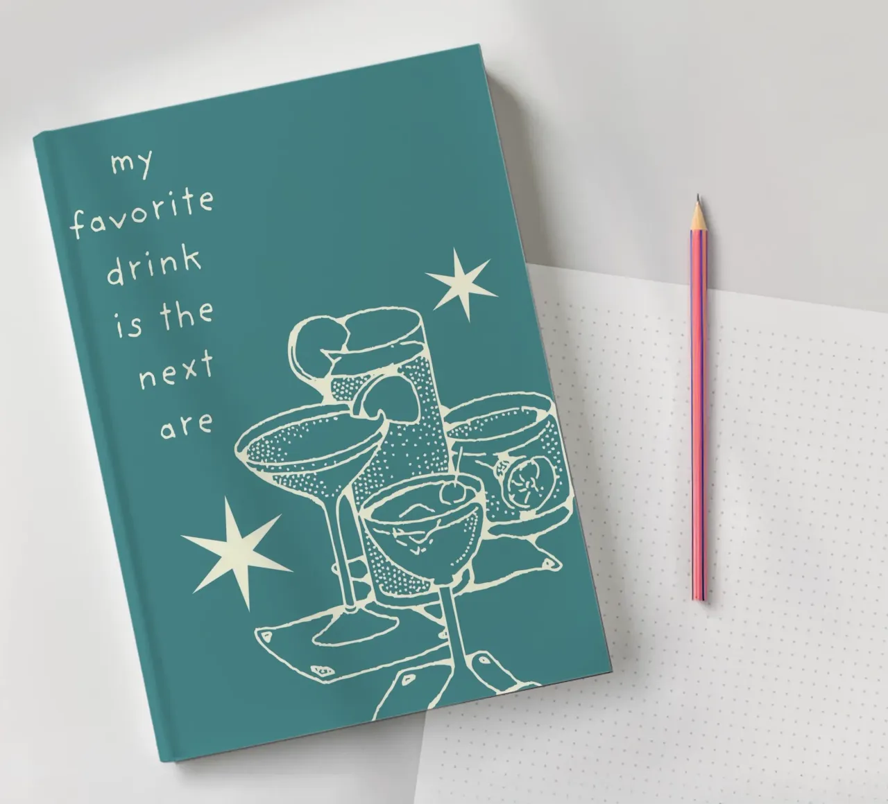 my favorite drink is the next are notebook by LisaArtes