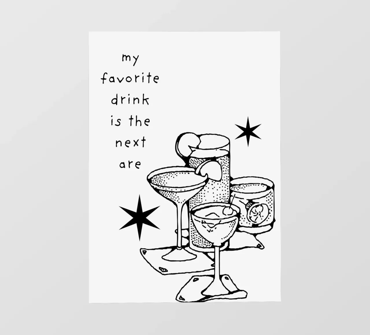 my favorite drink is the next are telo in pvc da LisaArtes