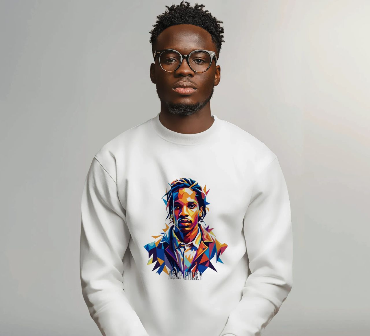 Asap Rocky Portrait in WPAP felpa da vectorartnesia