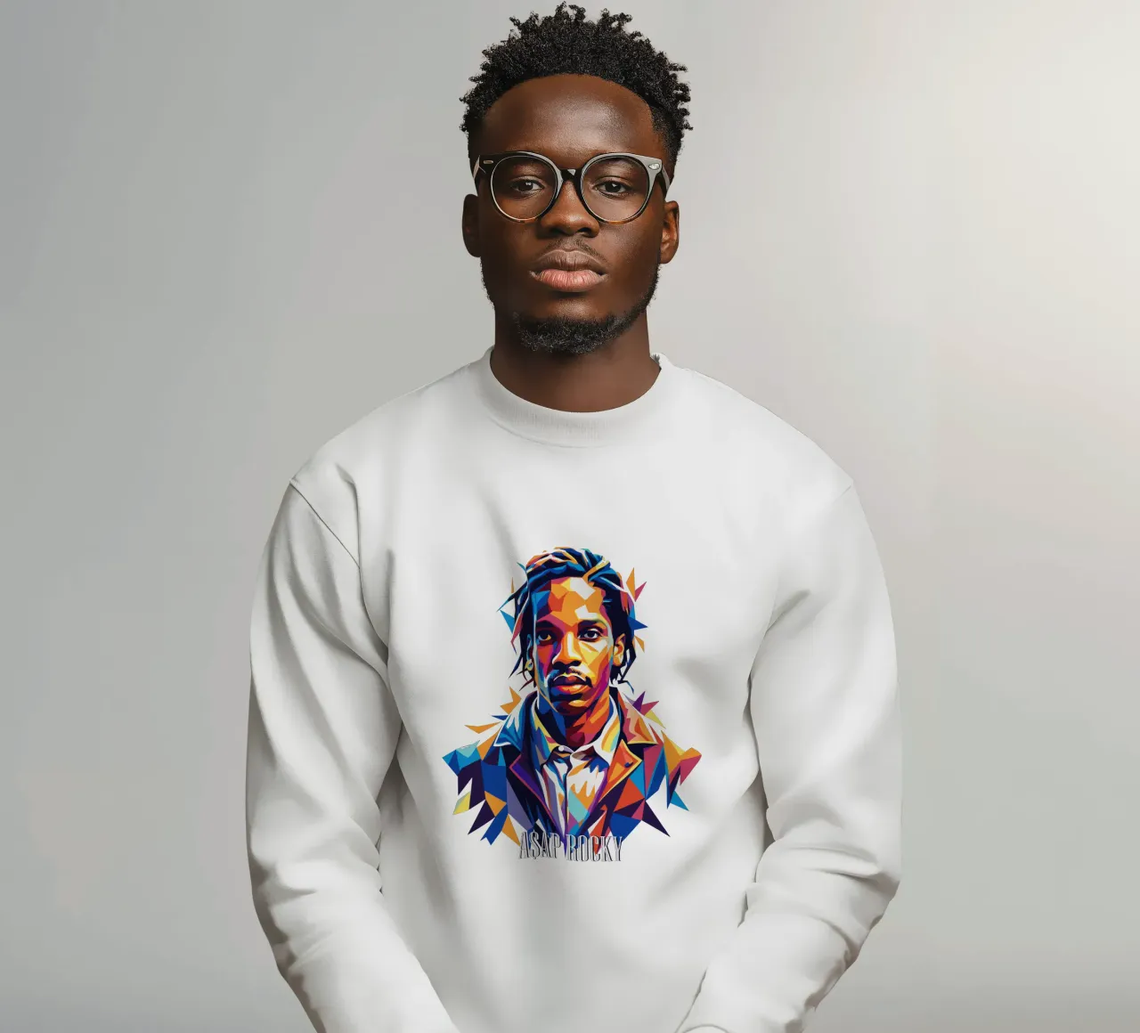 Asap Rocky Portrait in WPAP felpa da vectorartnesia