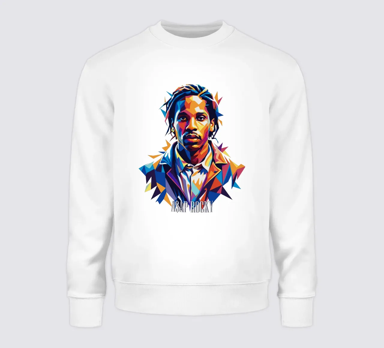 Asap Rocky Portrait in WPAP sweat de vectorartnesia