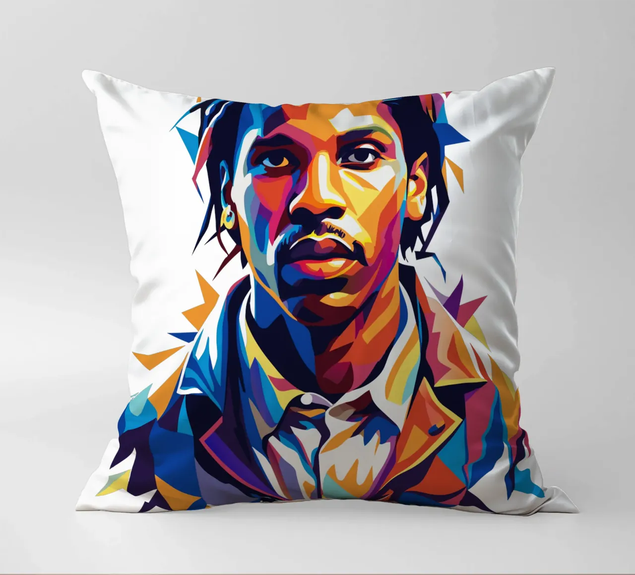 Asap Rocky Portrait in WPAP cojín de vectorartnesia