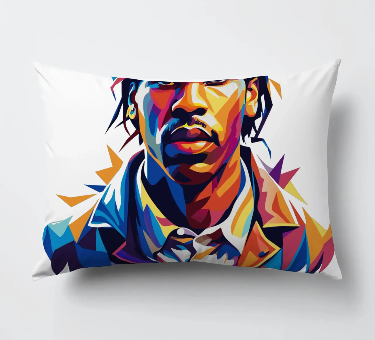 Asap Rocky Portrait in WPAP cojín de vectorartnesia