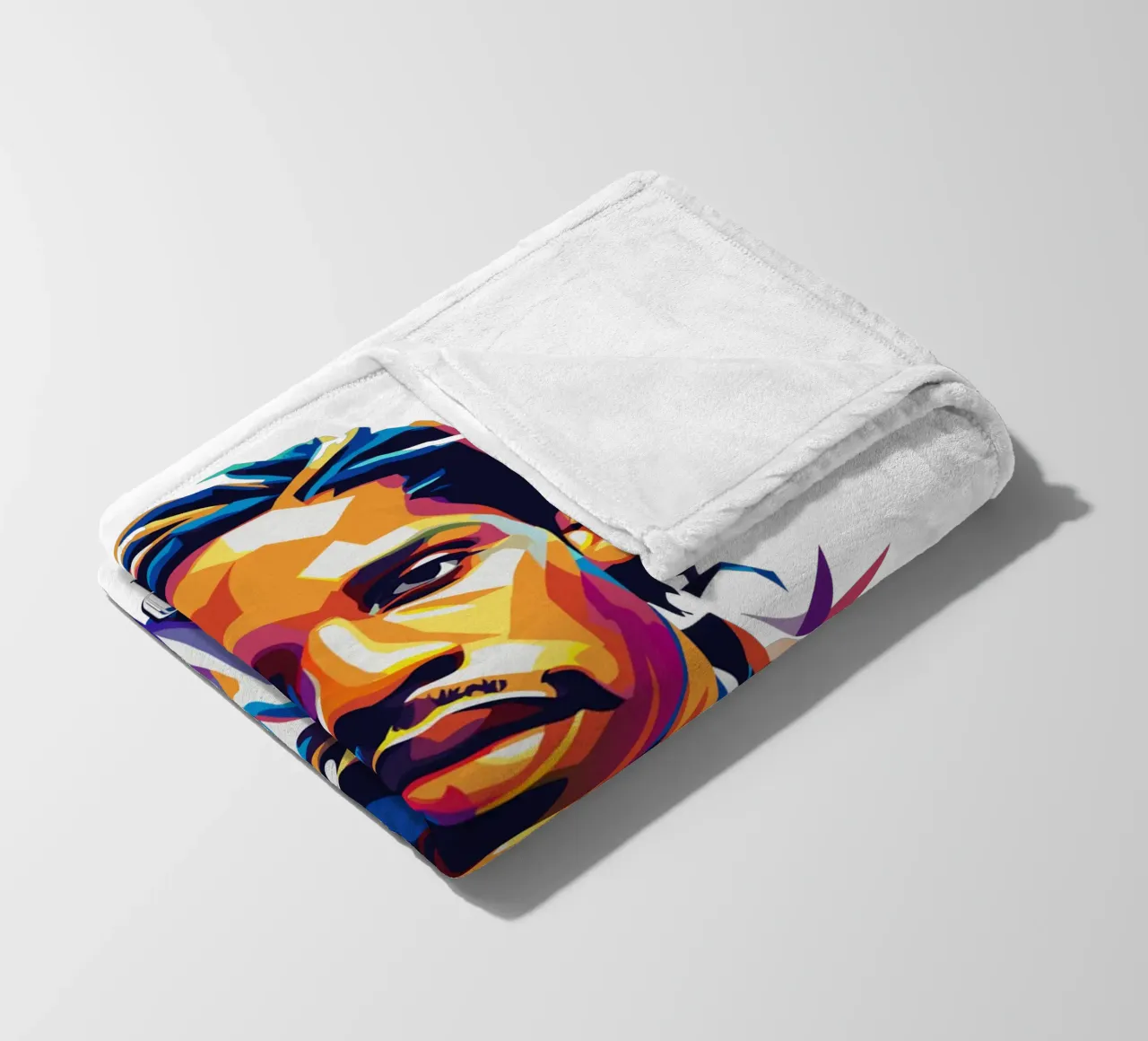 Asap Rocky Portrait in WPAP coperta in pile da vectorartnesia