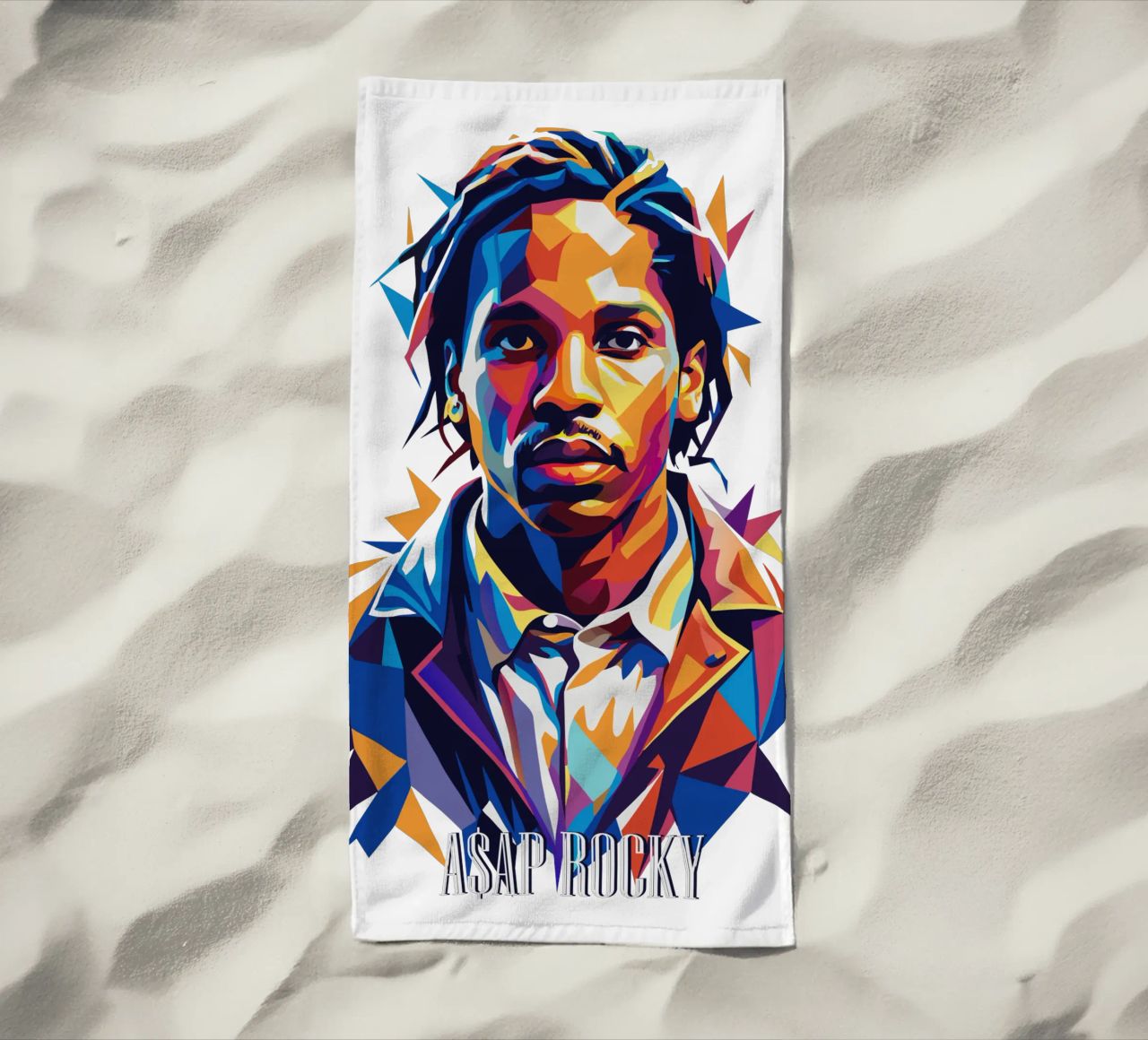 Asap Rocky Portrait in WPAP telo mare da vectorartnesia