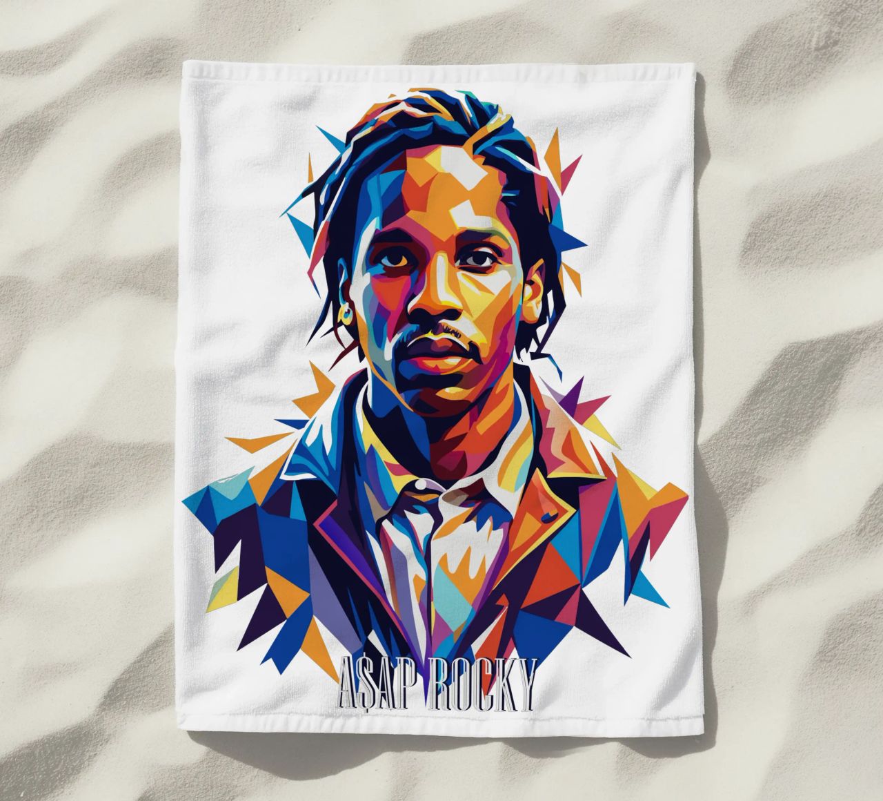 Asap Rocky Portrait in WPAP telo mare da vectorartnesia