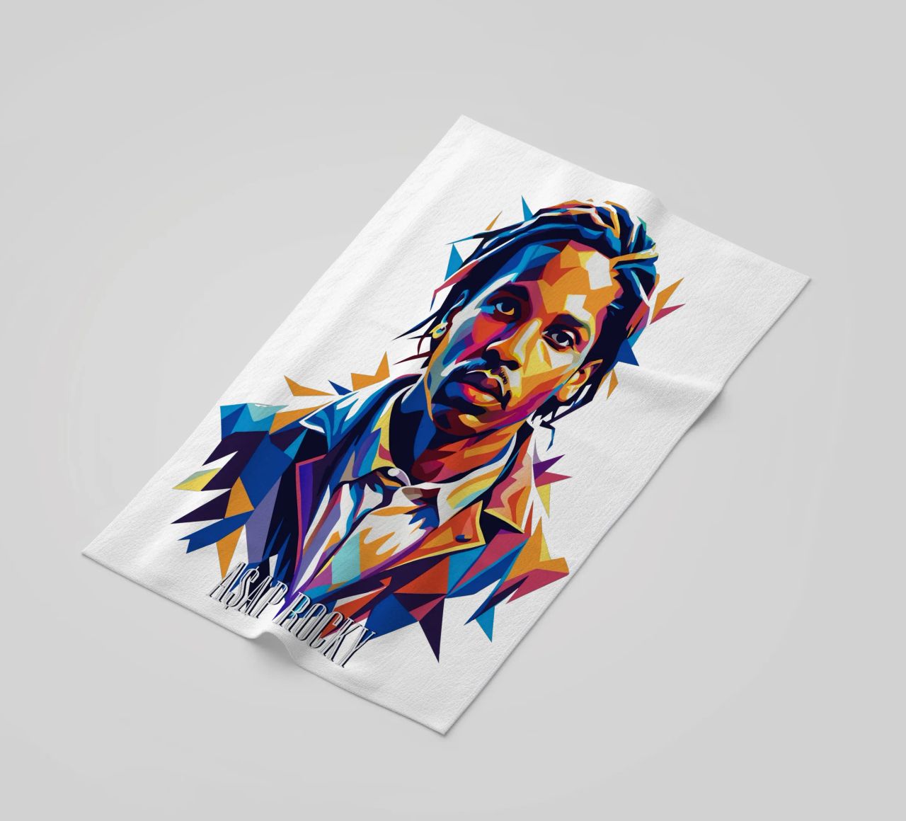 Asap Rocky Portrait in WPAP telo mare da vectorartnesia