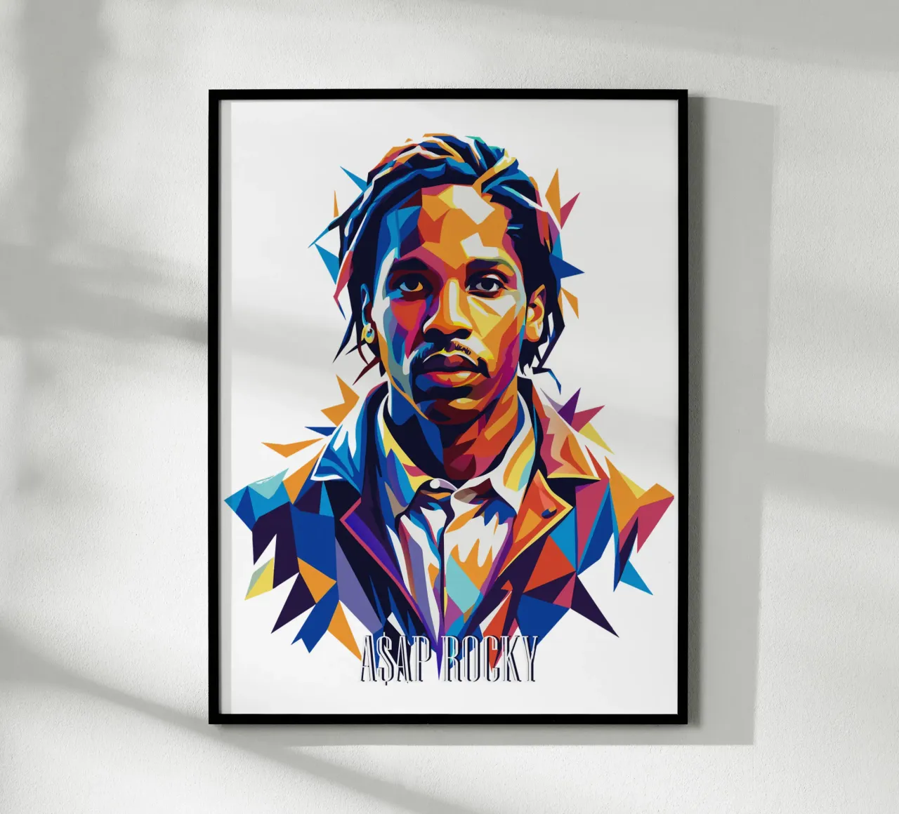 Asap Rocky Portrait in WPAP carta hahnemühle da vectorartnesia