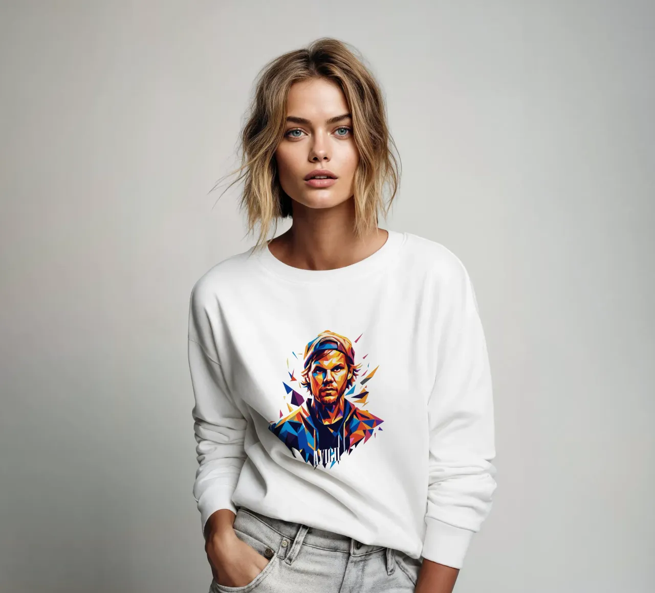 Avicii Portrait in WPAP Pop Art felpa da vectorartnesia