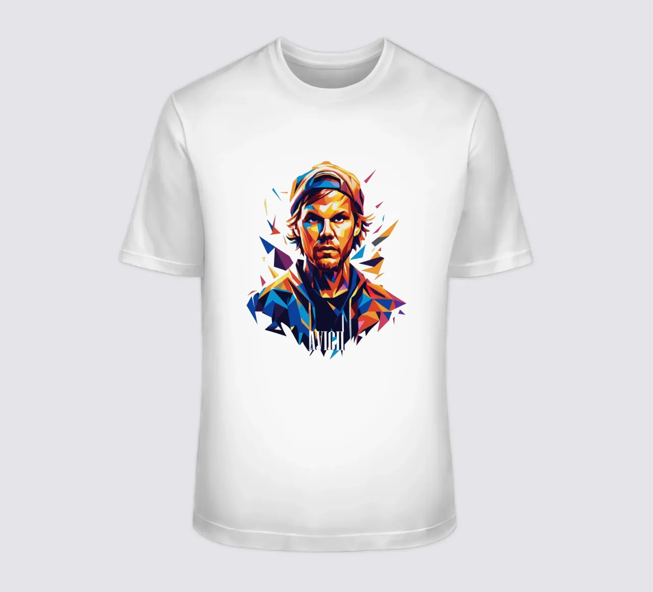 Avicii Portrait in WPAP Pop Art t-shirt da vectorartnesia