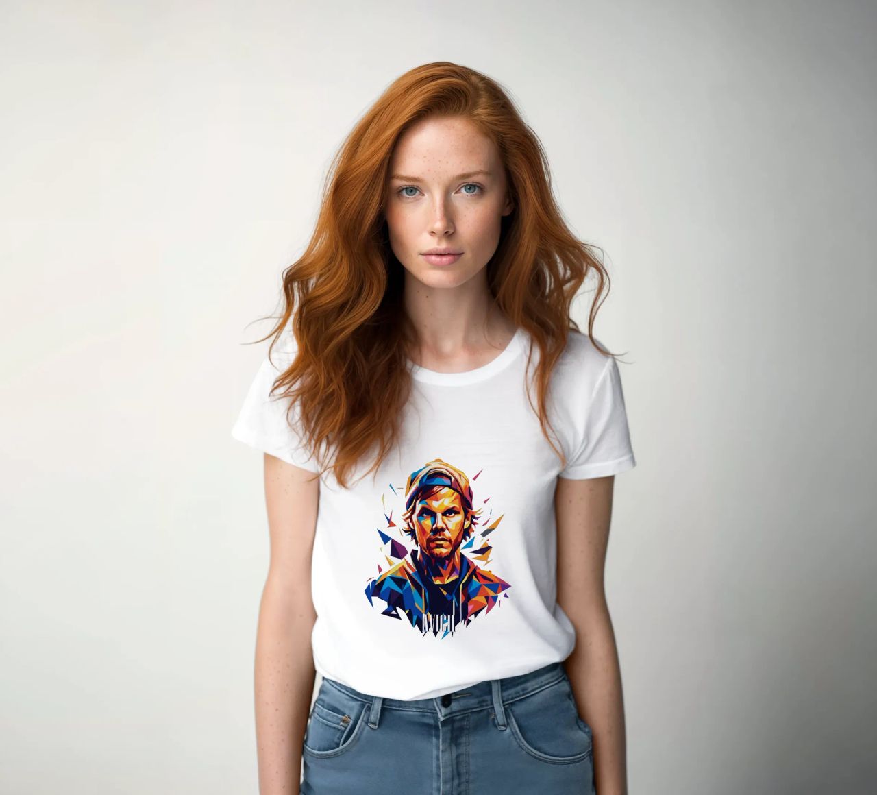 Avicii Portrait in WPAP Pop Art camiseta de mujer de vectorartnesia