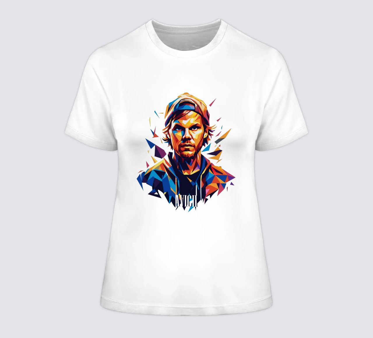 Avicii Portrait in WPAP Pop Art camiseta de mujer de vectorartnesia