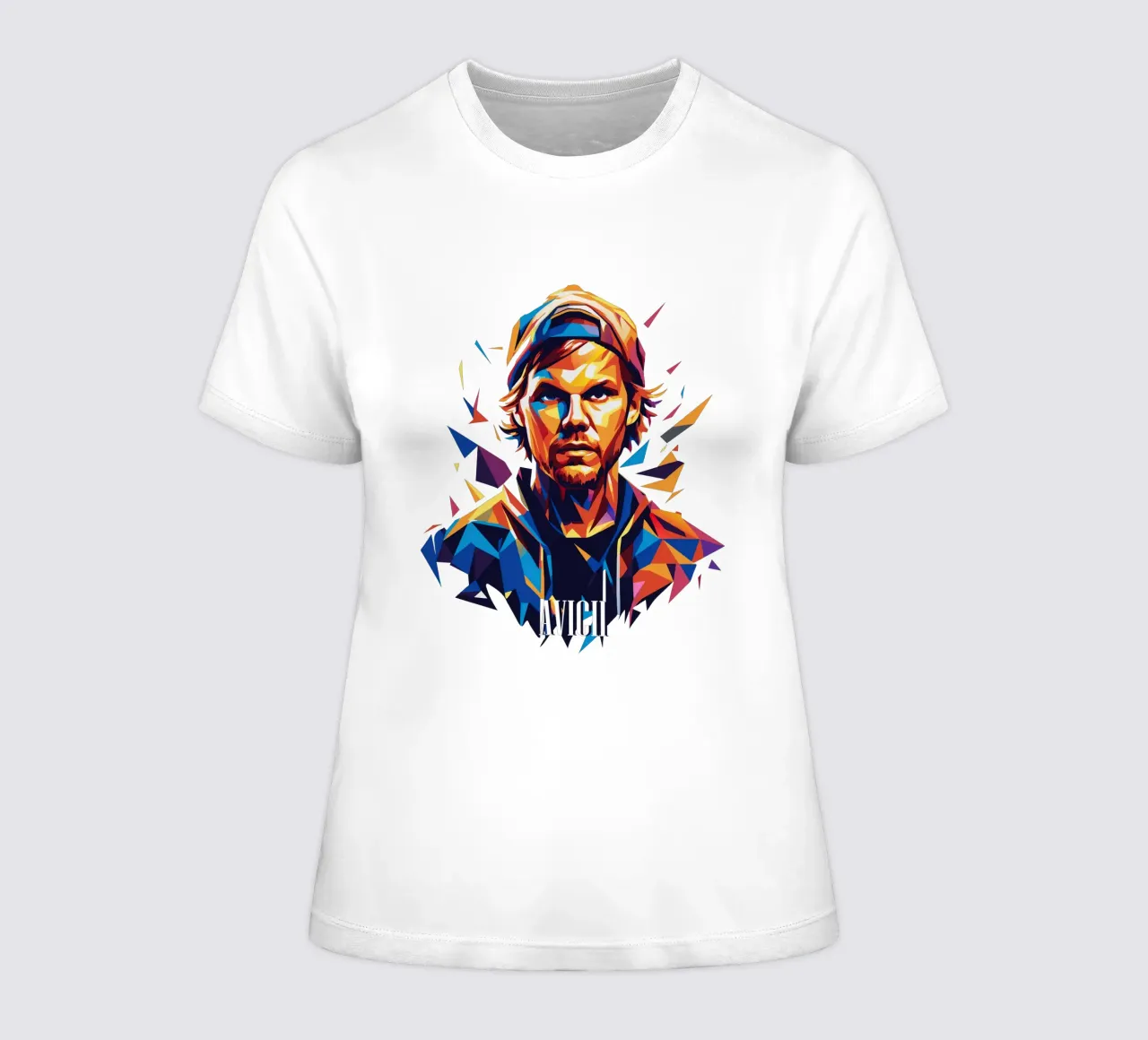 Avicii Portrait in WPAP Pop Art t-shirt da donna da vectorartnesia
