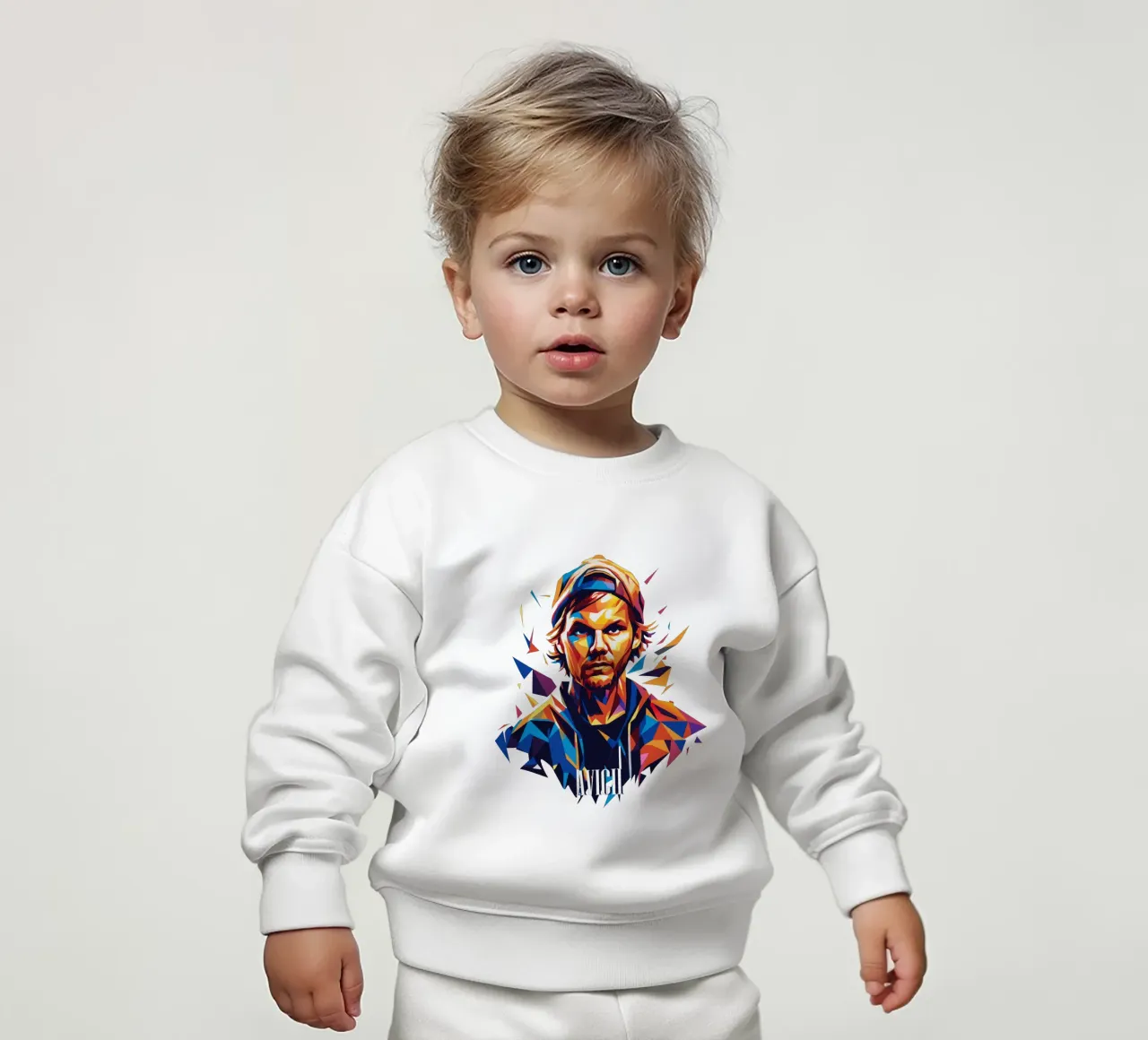 Avicii Portrait in WPAP Pop Art Baby Sweatshirt von vectorartnesia
