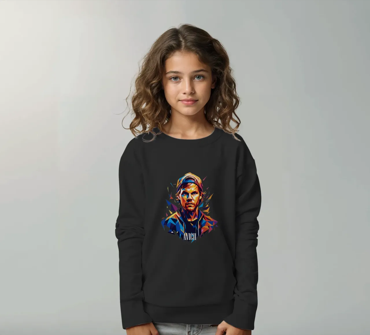Avicii Portrait in WPAP Pop Art felpa bambino da vectorartnesia