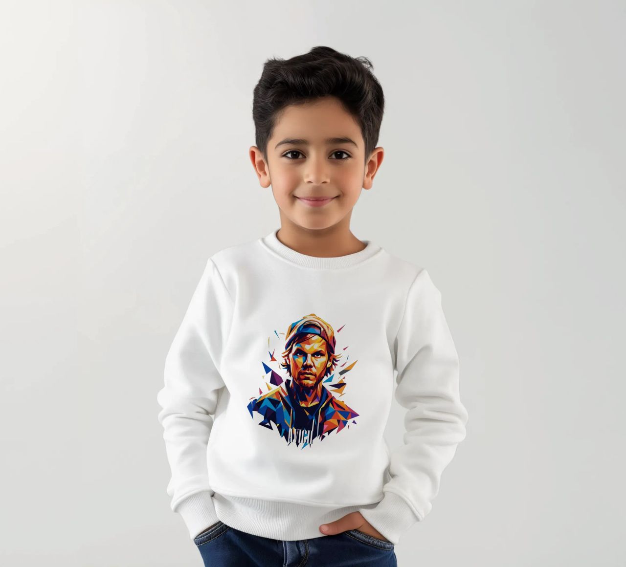Avicii Portrait in WPAP Pop Art sudadera para niño de vectorartnesia