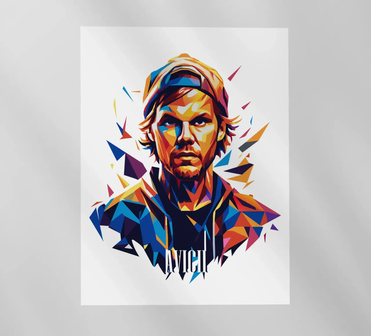 Avicii Portrait in WPAP Pop Art pellicola backlit da vectorartnesia