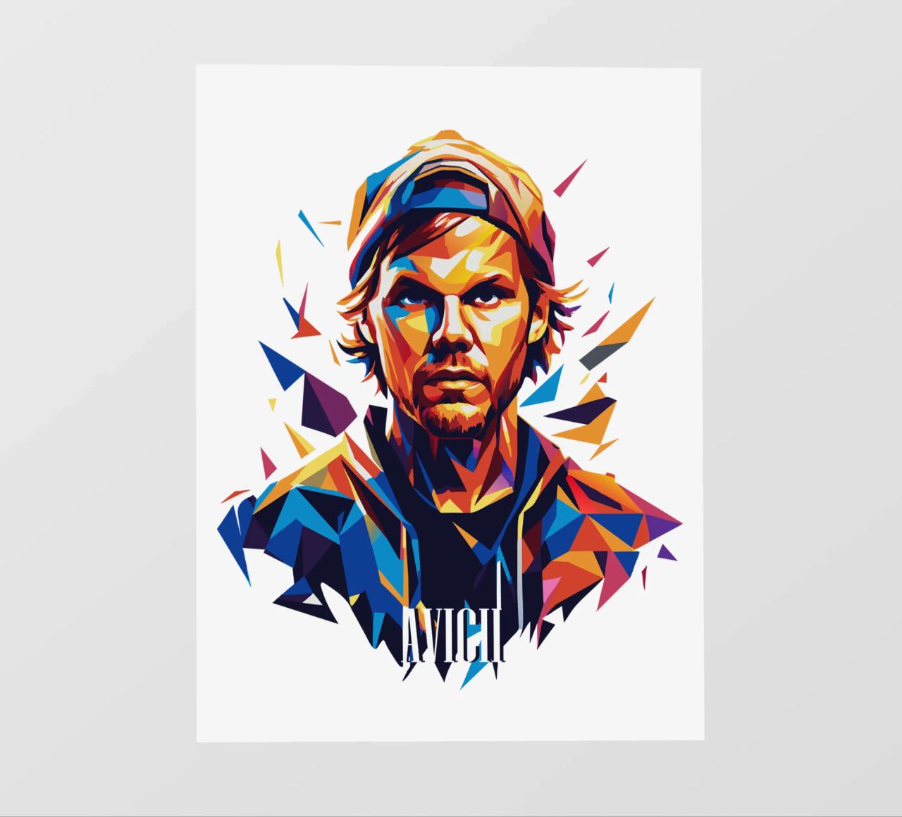 Avicii Portrait in WPAP Pop Art papel para pared de vectorartnesia