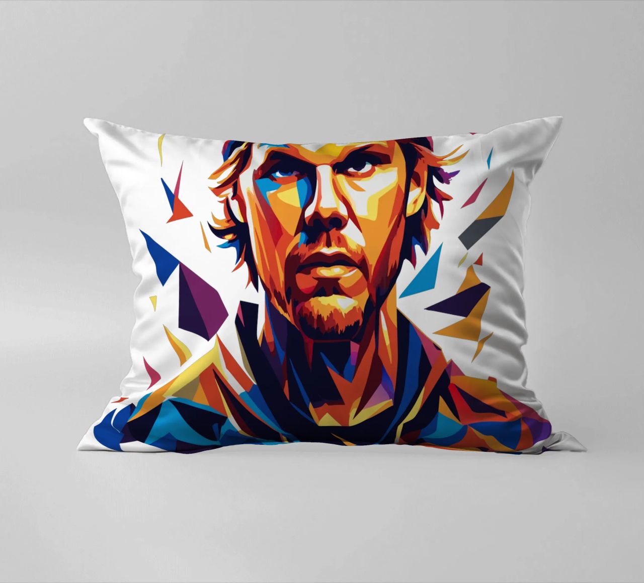 Avicii Portrait in WPAP Pop Art cojín de vectorartnesia