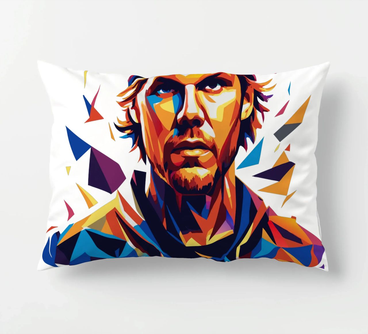 Avicii Portrait in WPAP Pop Art cojín de vectorartnesia