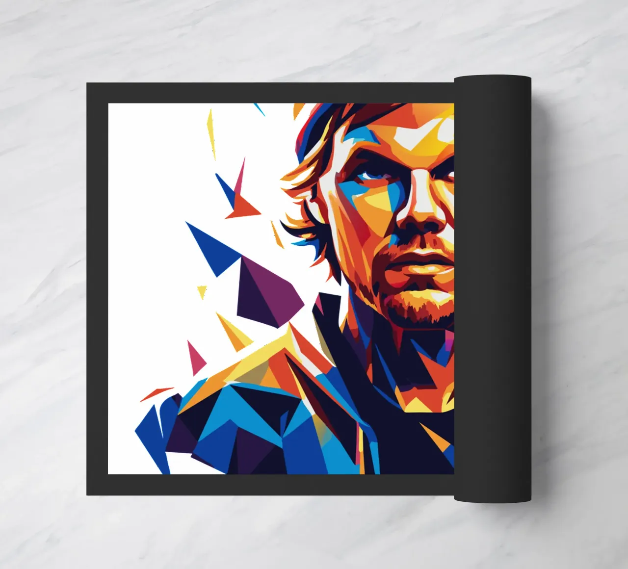 Avicii Portrait in WPAP Pop Art Fußmatte von vectorartnesia
