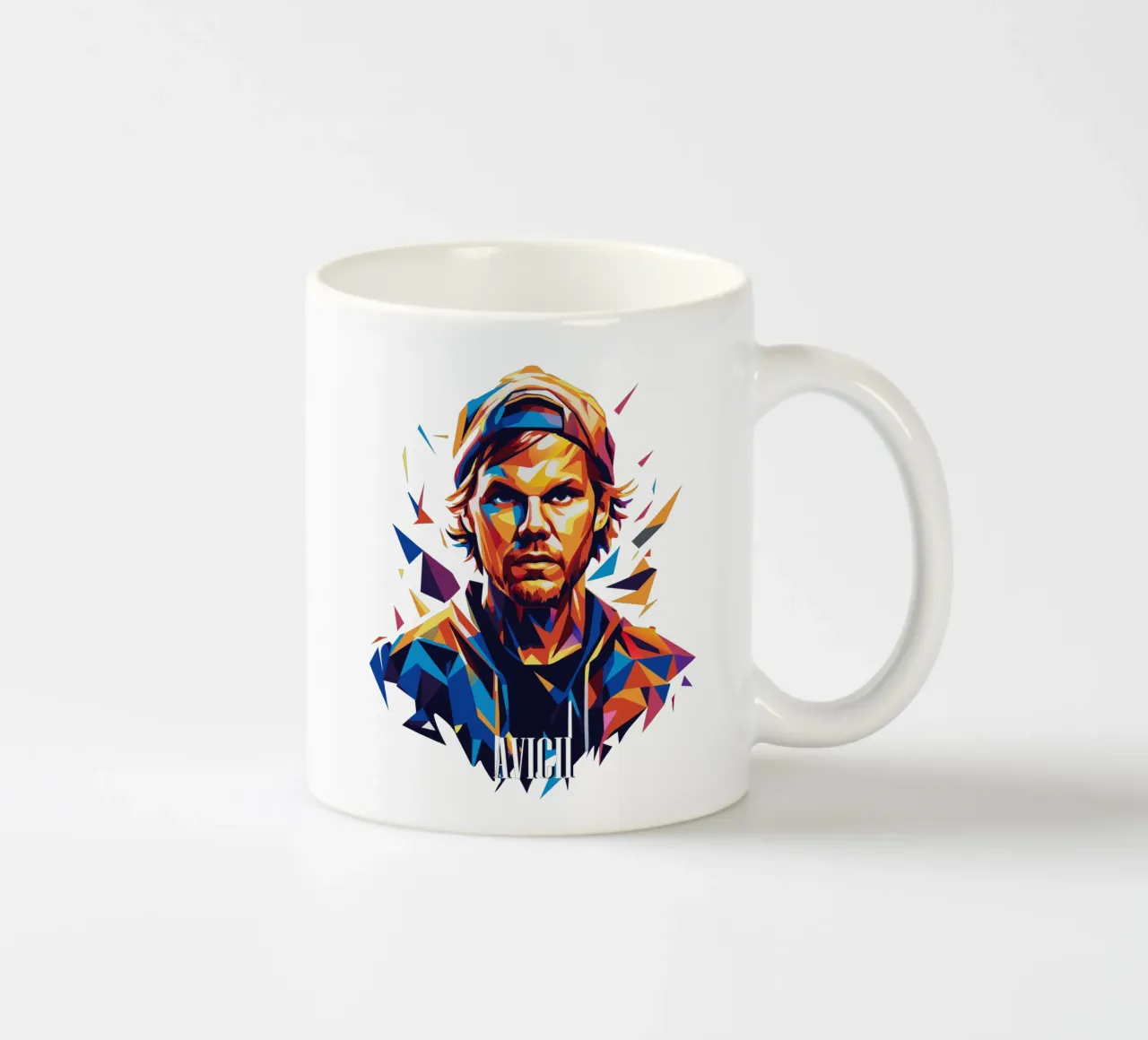 Avicii Portrait in WPAP Pop Art mug en céramique de vectorartnesia