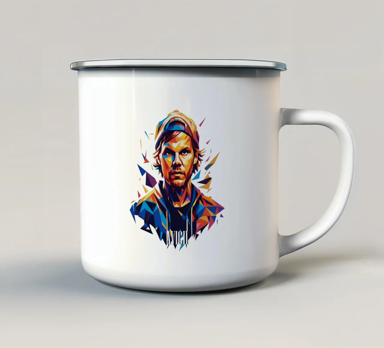 Avicii Portrait in WPAP Pop Art tazza in smalto da vectorartnesia