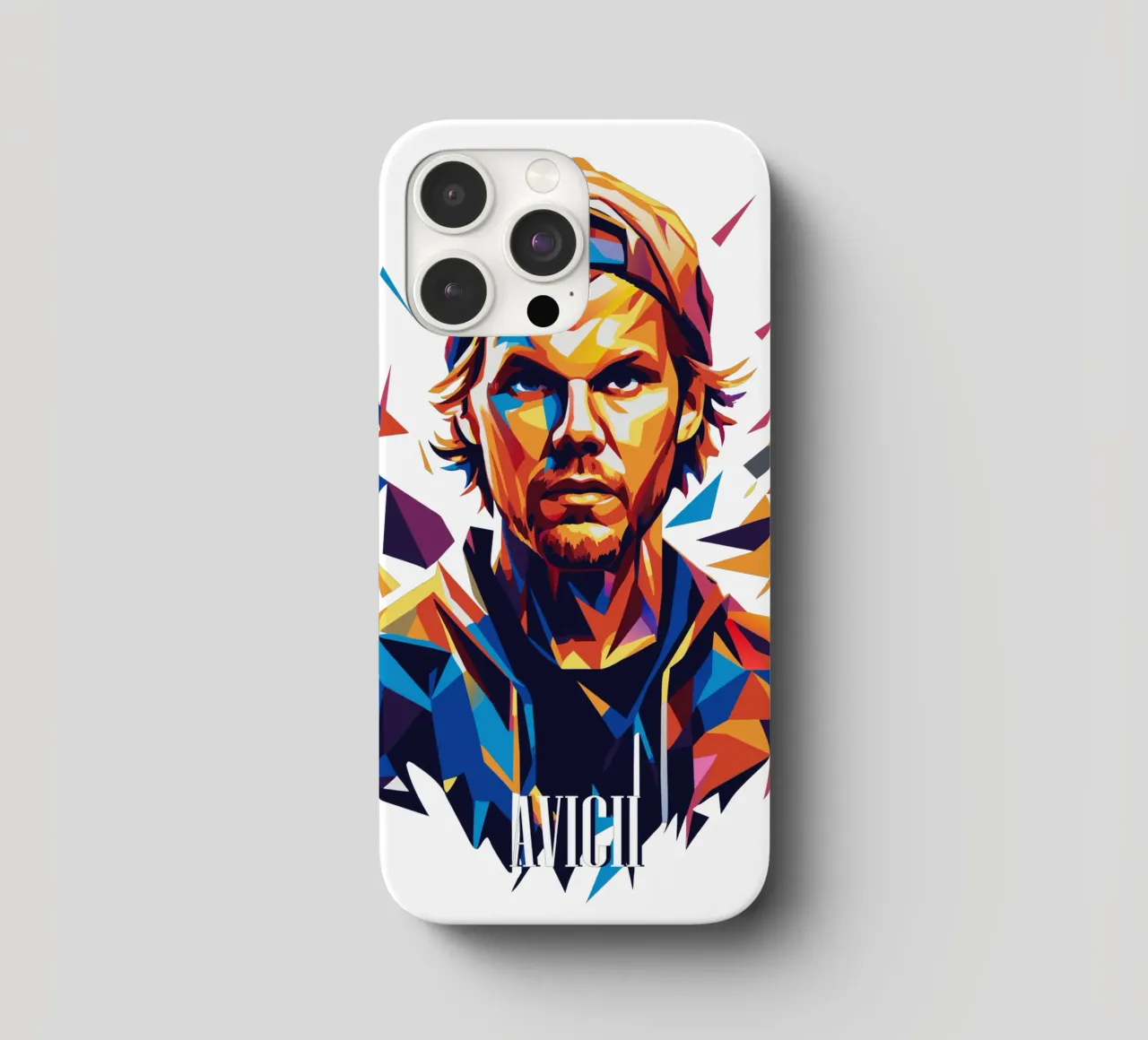 Avicii Portrait in WPAP Pop Art cover iphone da vectorartnesia