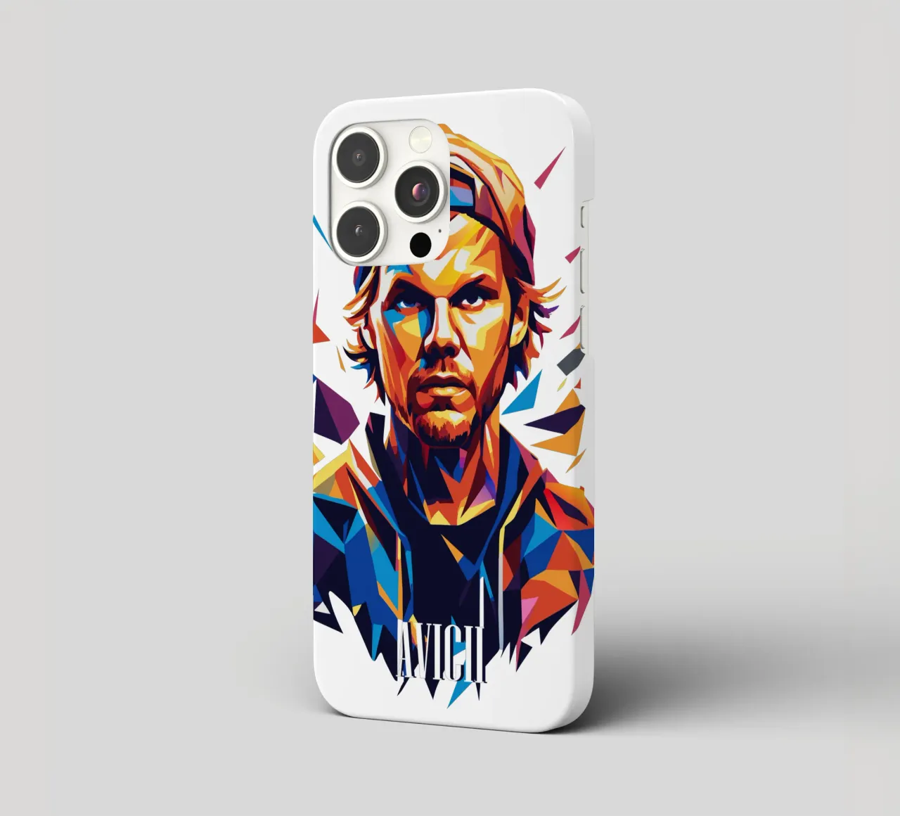 Avicii Portrait in WPAP Pop Art cover iphone da vectorartnesia