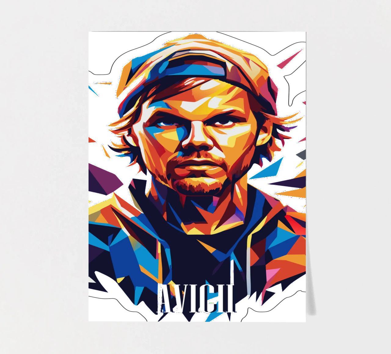 Avicii Portrait in WPAP Pop Art pack de pegatina de vectorartnesia