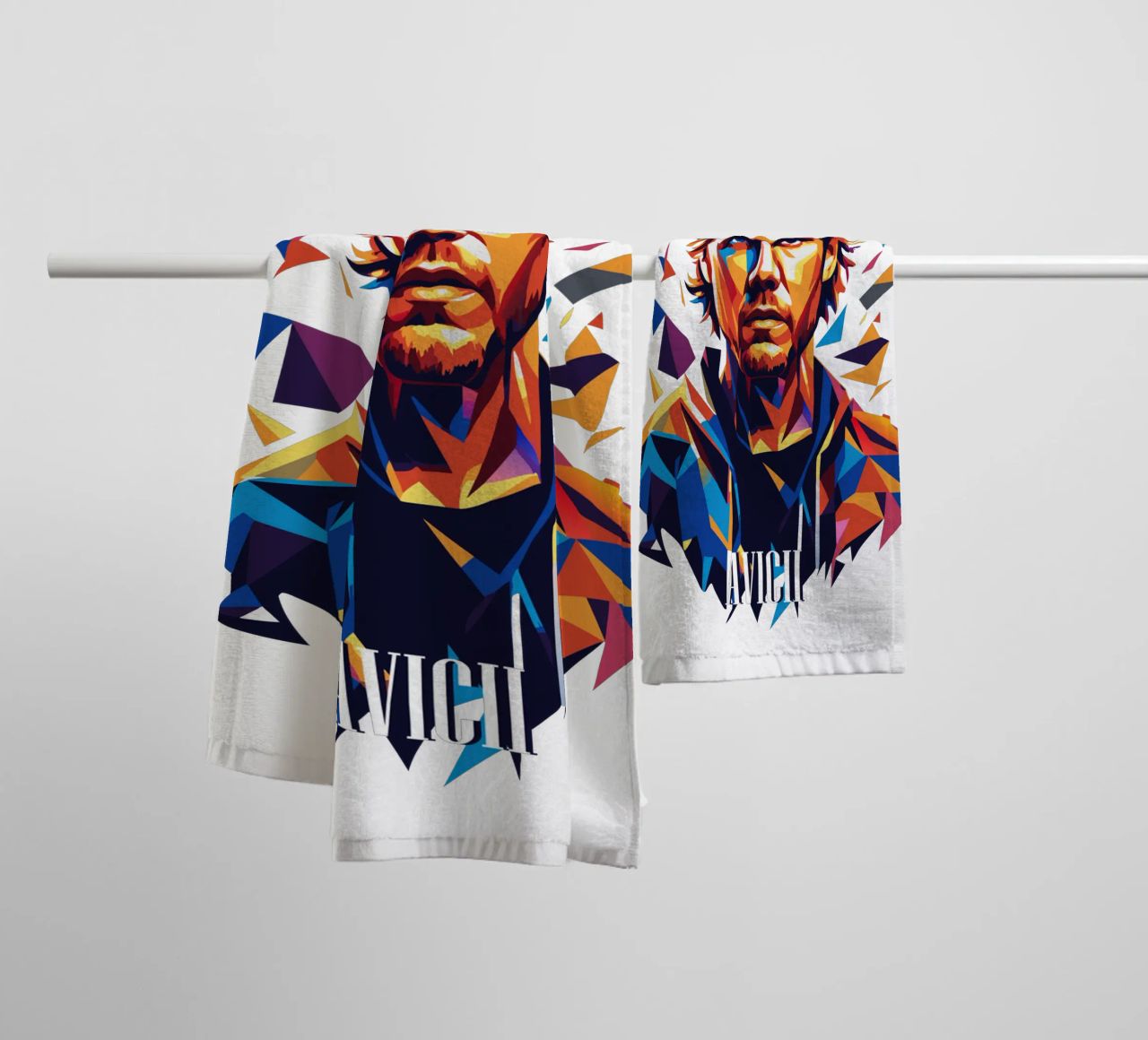 Avicii Portrait in WPAP Pop Art toalla de baño de vectorartnesia