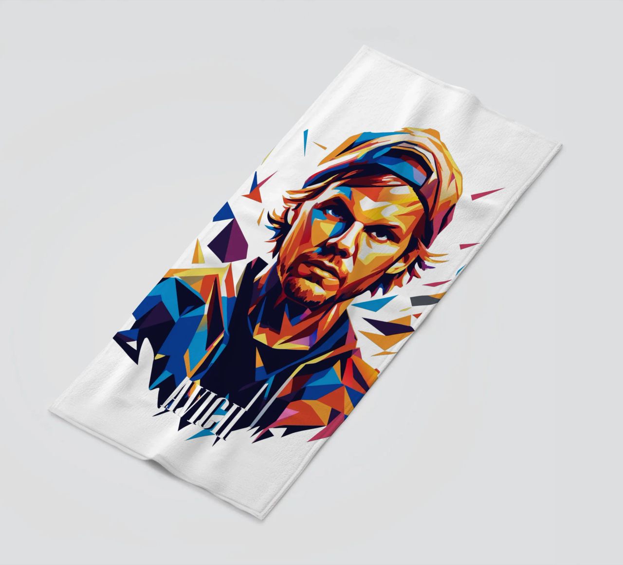 Avicii Portrait in WPAP Pop Art toalla de playa de vectorartnesia
