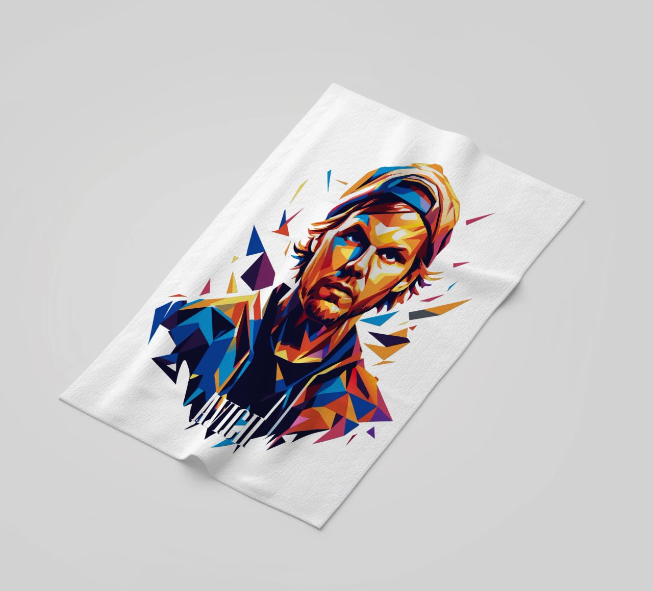 Avicii Portrait in WPAP Pop Art toalla de playa de vectorartnesia