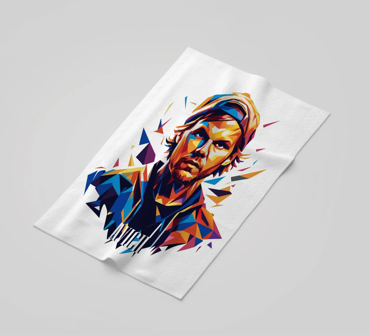 Avicii Portrait in WPAP Pop Art toalla de playa de vectorartnesia