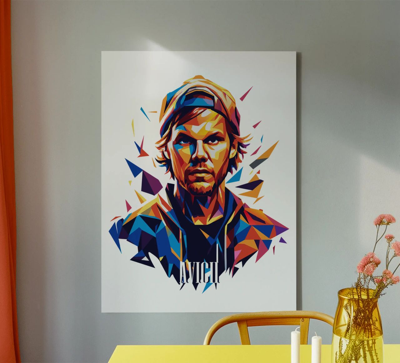 Avicii Portrait in WPAP Pop Art lienzo de vectorartnesia
