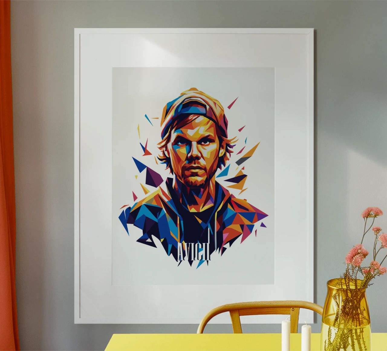 Avicii Portrait in WPAP Pop Art poster de vectorartnesia