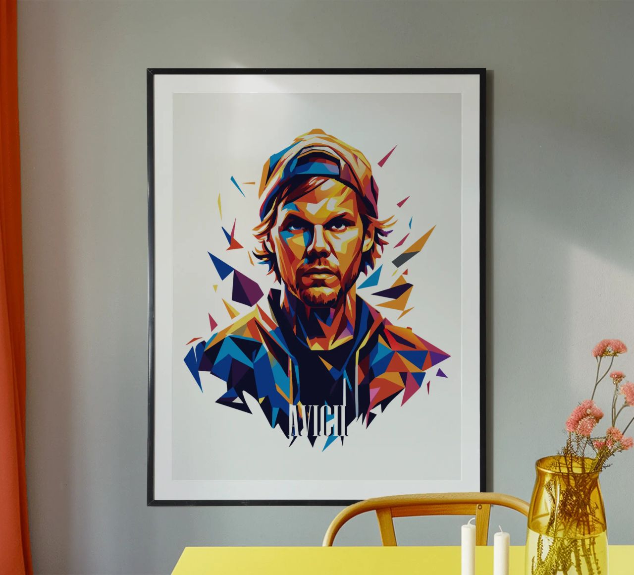 Avicii Portrait in WPAP Pop Art poster de vectorartnesia